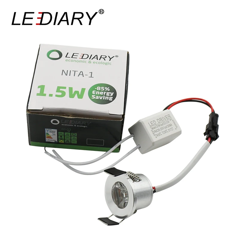 LEDIARY Серебристые/черные/белые/Золотые мини светодиодные светильники 1 5 Вт 27 мм 100