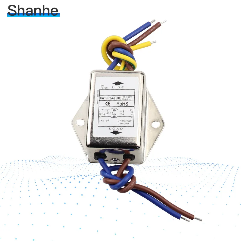 Однофазный мощность фильтр EMI 10A 115/250V CW1B L разъем сетевой фильтр|connector power|connector