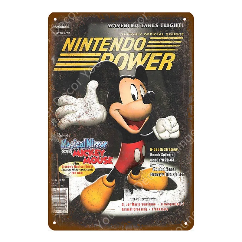 Япония плакат видеоигры nintendo power Супер Марио стикер стены sega Gamer стены искусства дощечки с рисунком комнаты декор YI-030 - Цвет: YD7974EI