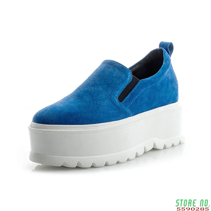 

Кроссовки женские из натуральной кожи на платформе, кеды на толстой подошве, плоская подошва, весна-осень 2018