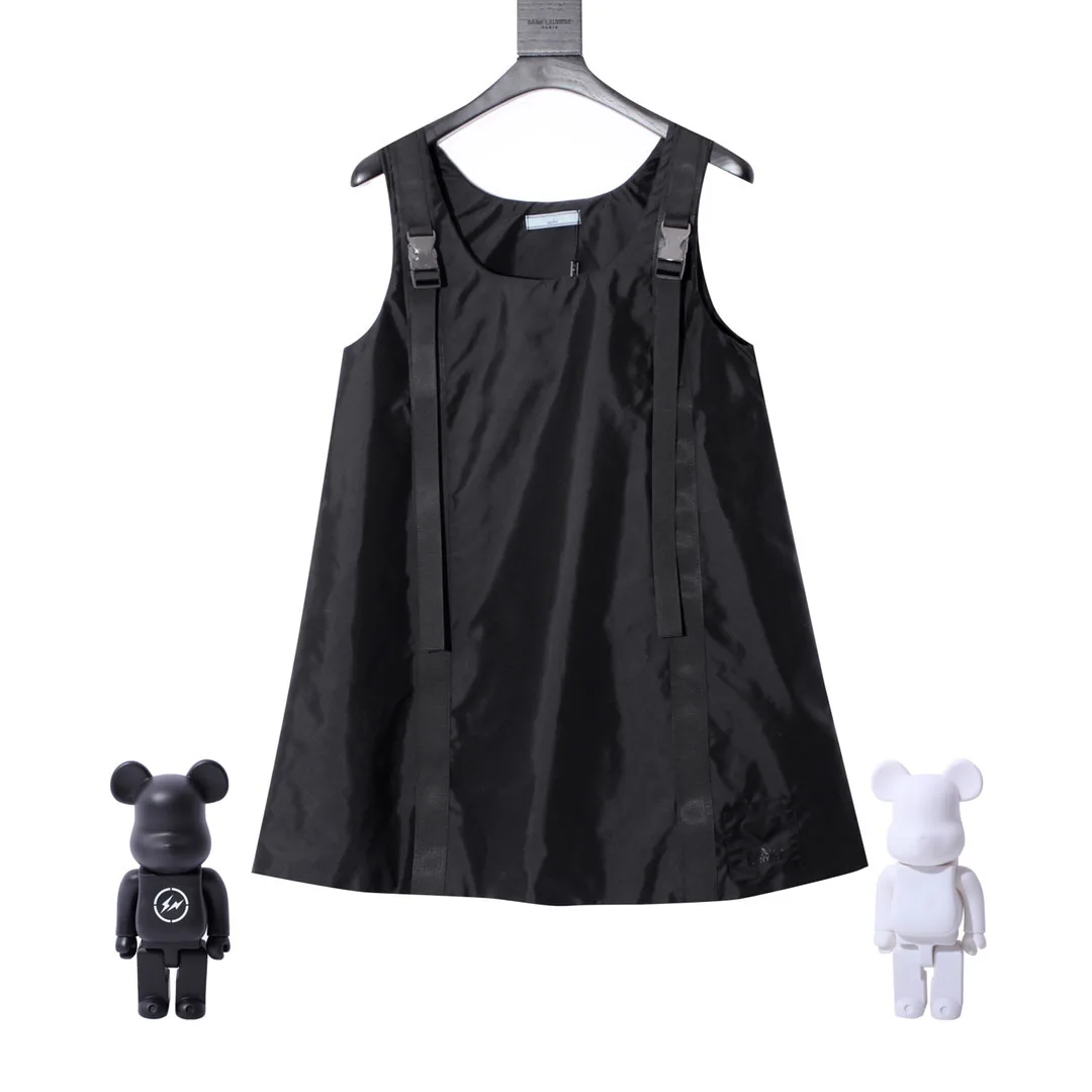 

2021 Summer Ladies Little Black Dress Suspender Skirt Casual Fashion Street Style Knee-length Dress Hedging Dress High Quality
