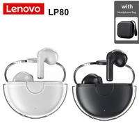 100 original lenovo bluetooth earphone lp80 wireless headphones livepods tws mini earbuds with mic sport 9d stere bass headset