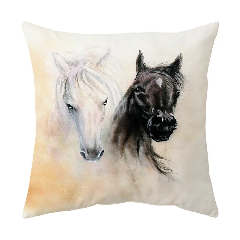 

Wild Animal Plush Pillow Cover Living Room Sofa Car Decorative Pillowcase Office Waist Cushion Cover 45*45cm