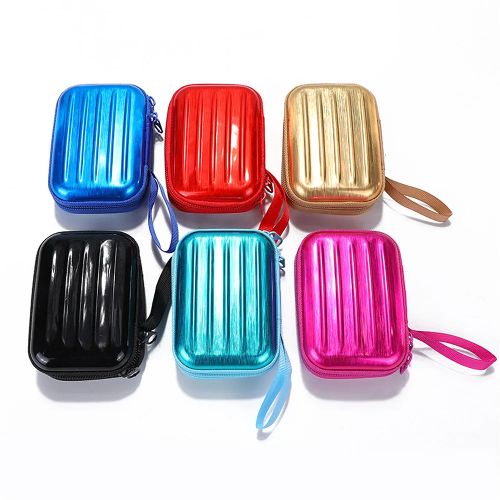 

Metal Case Container Headphone Protective Storage Box Headphone Travel Storage Bag For Earphone Headset Data Cable Charger