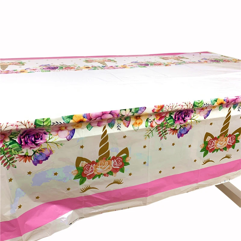 

Cartoon UnicornTheme Birthday Party Disposable Tablecloth Party Supplies GirlChildren Decoration Party Birthday Decoration 1pcs