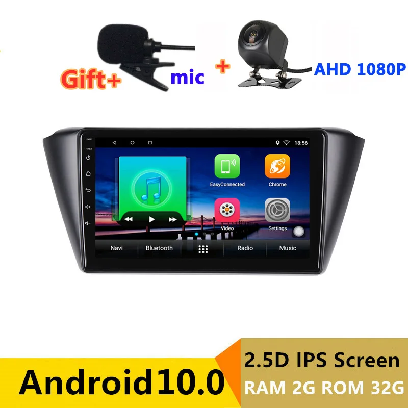 9 дюймов Android 10 автомобильный DVD мультимедийный плеер GPS для Skoda Fabia 1 2 2015 2016 2017 2018 2019