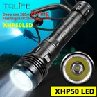 Обновленный светильник для дайвинга XHP50 Профессиональный ультра яркий L2 водонепроницаемый подводный 18650 светильник IP8 подводный 200 м фонарь для дайвинга 26650