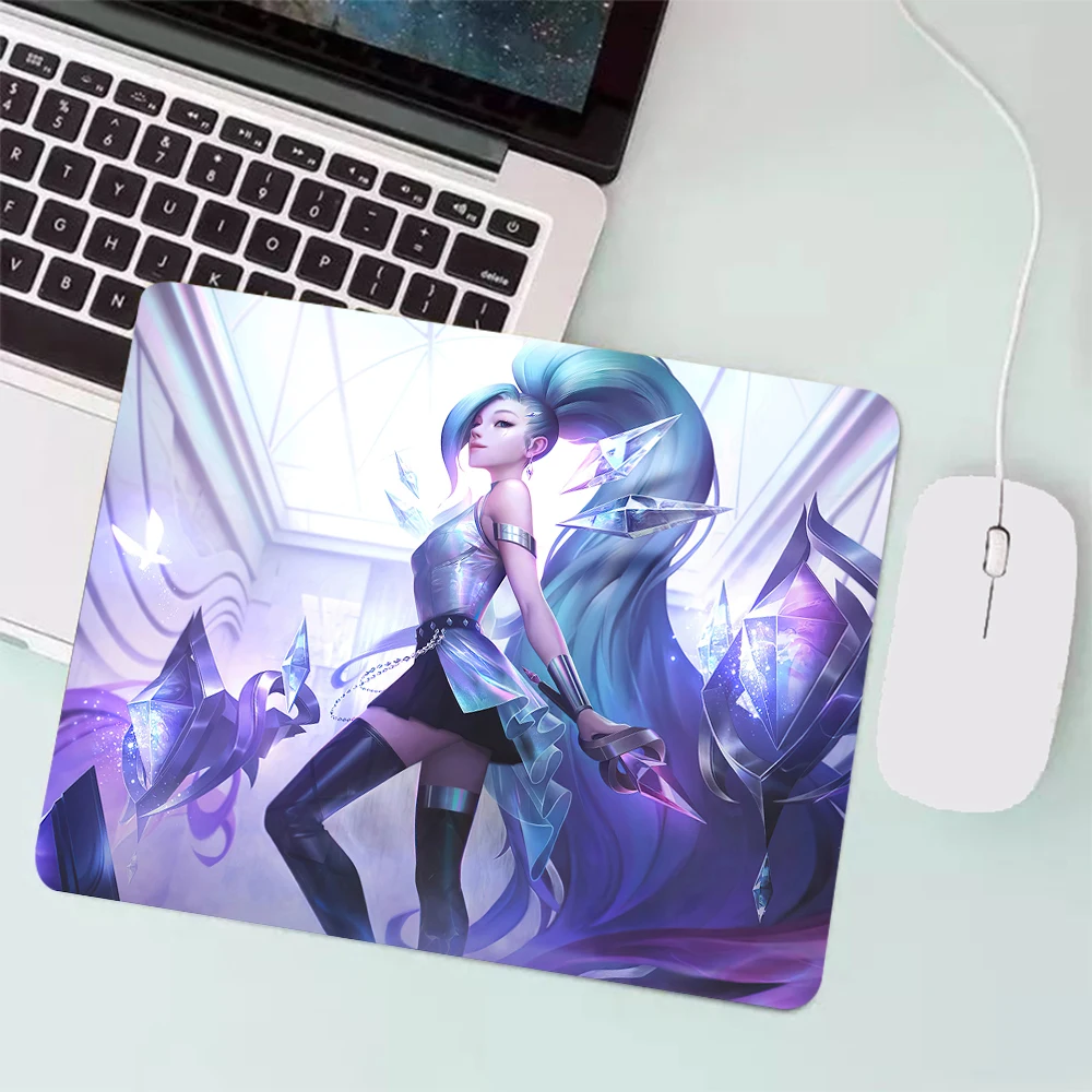 

League of Legends KDA Seraphine Small Gaming Mouse Pad PC Gamer Keyboard Mousepad Computer Mouse Mat Anime Mause pad Desk Mat