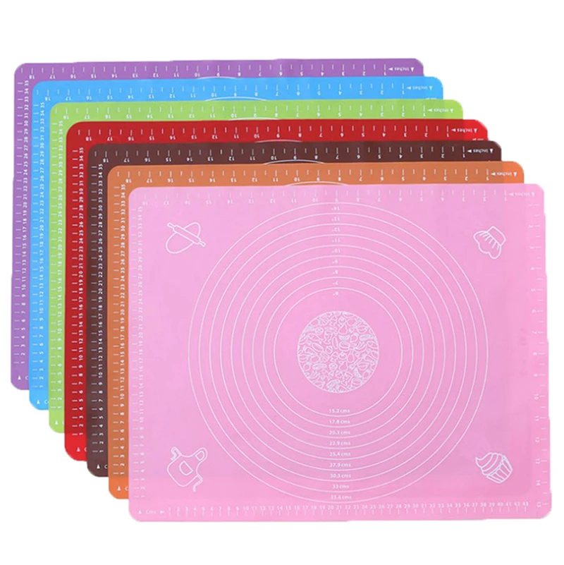 Многоразмерный и цветной силиконовый коврик для выпечки Экстра большой теста