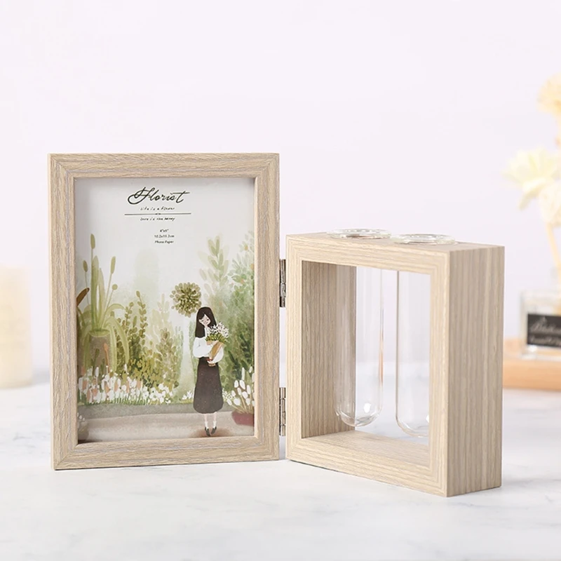 Настольная рама деревянная фоторамка фотоальбомы и 2 вазы для растений