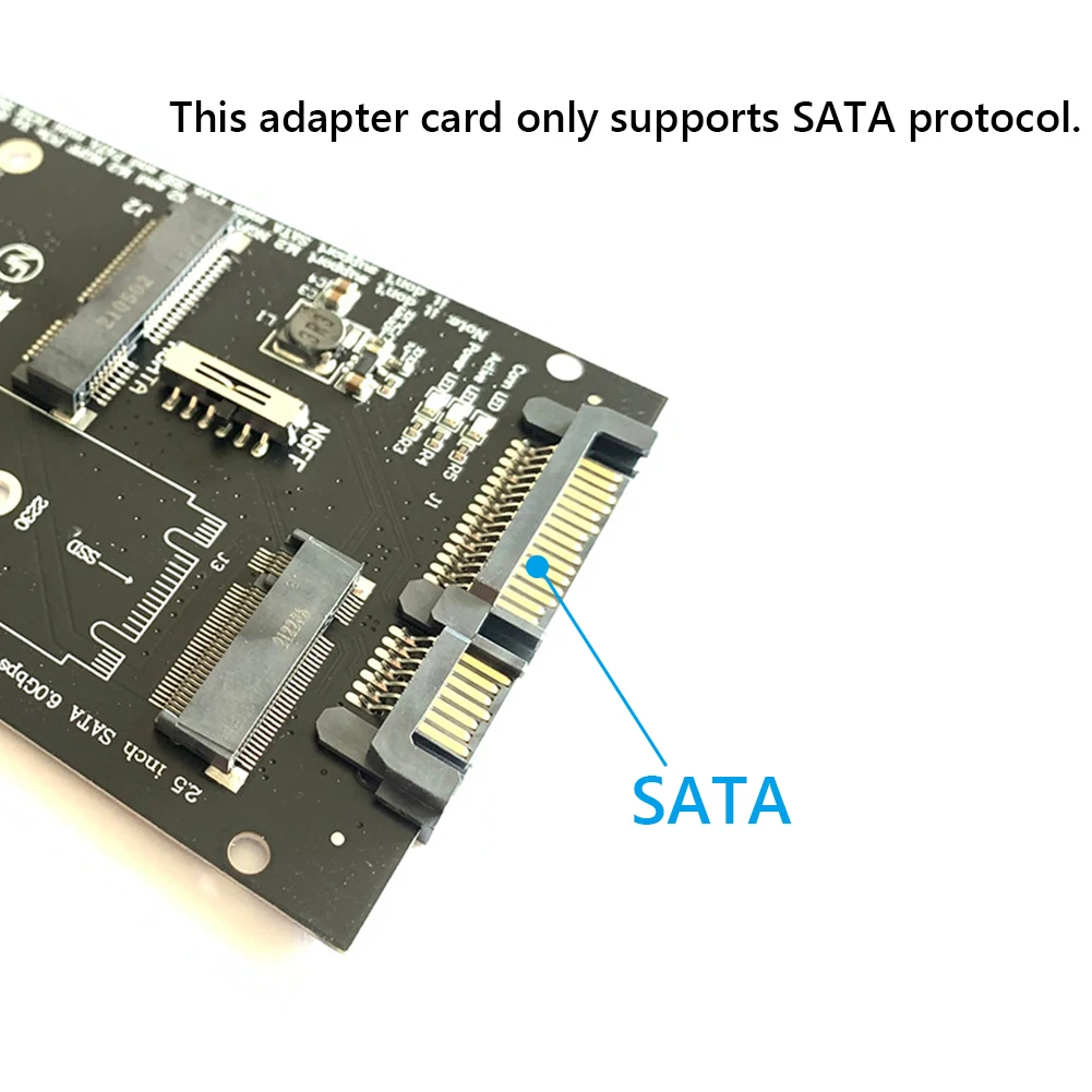 Переходник 2 в 1 для ПК M.2 NGFF MSATA SSD на SATA 7 15Pin 5 дюйма карточка SSD-конвертер ноутбука
