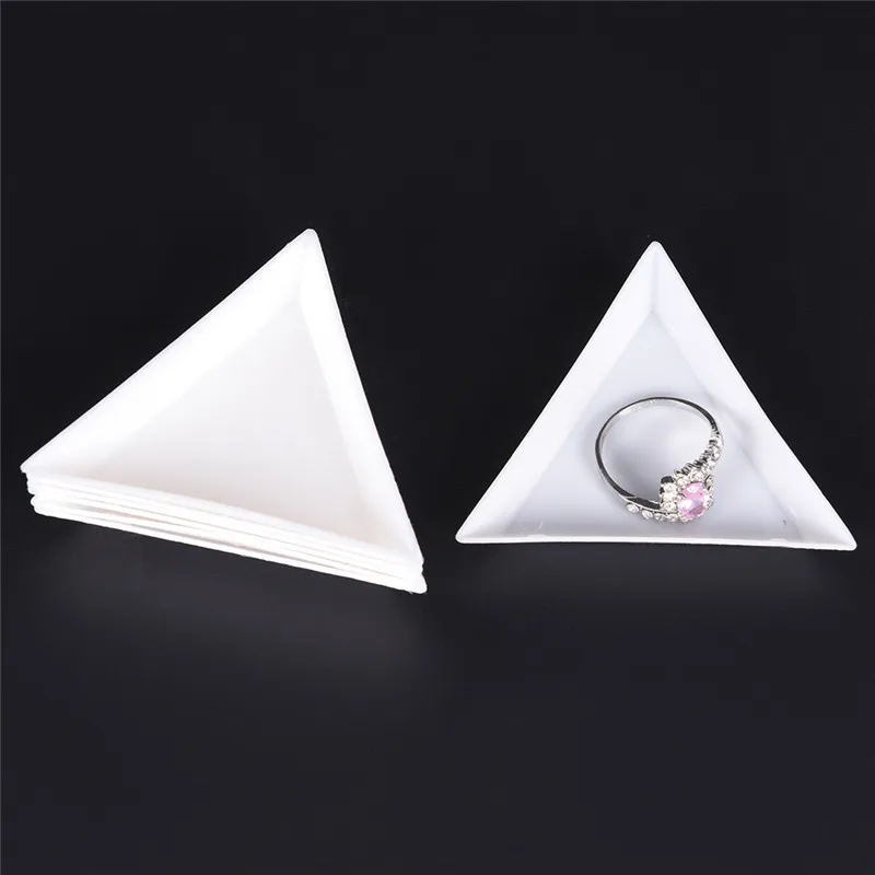 

10pcs Equilateral Triangle Plate For Jewelry Beads Storage Environmental Plastic