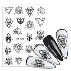 1 шт. 3D черный и белый тигр клейкий стикер для дизайна ногтей животные Хаски золотистый ретривер дизайн собаки Цветок слайдер украшение для ногтей