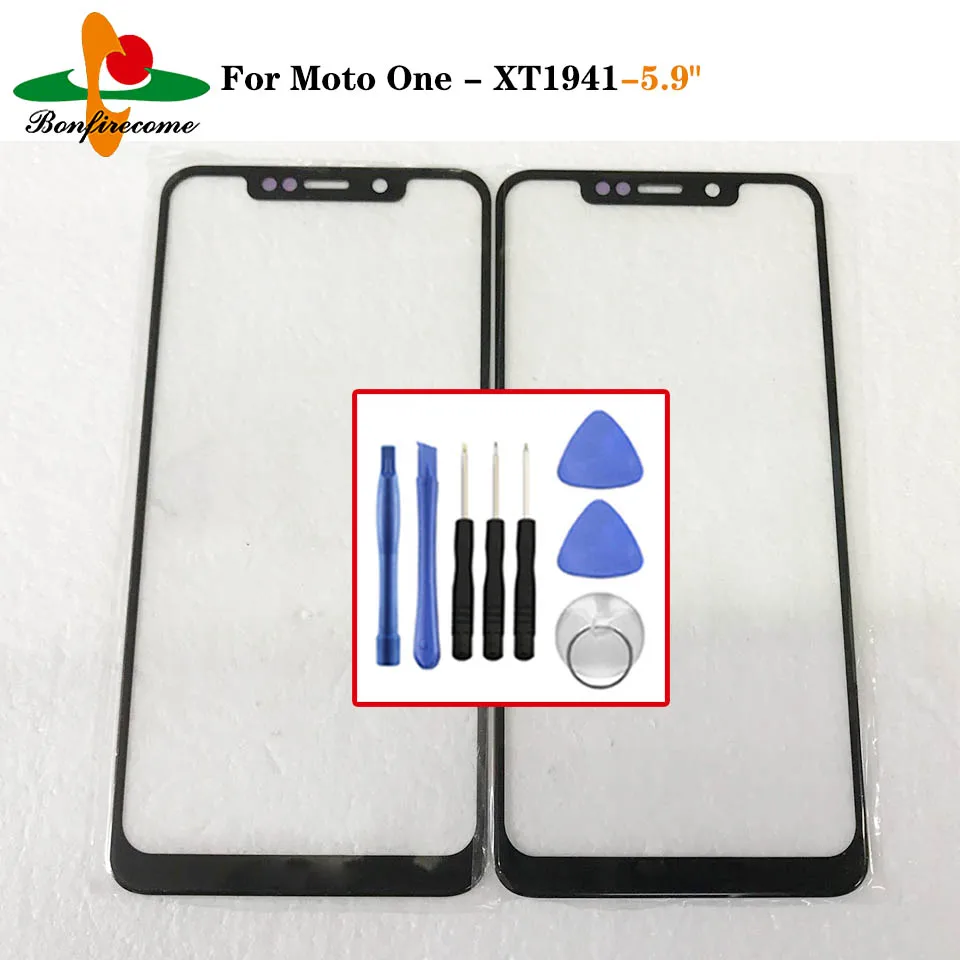Замена ЖК-переднего сенсорного экрана Стекло Внешний объектив для Motorola Moto one XT1941