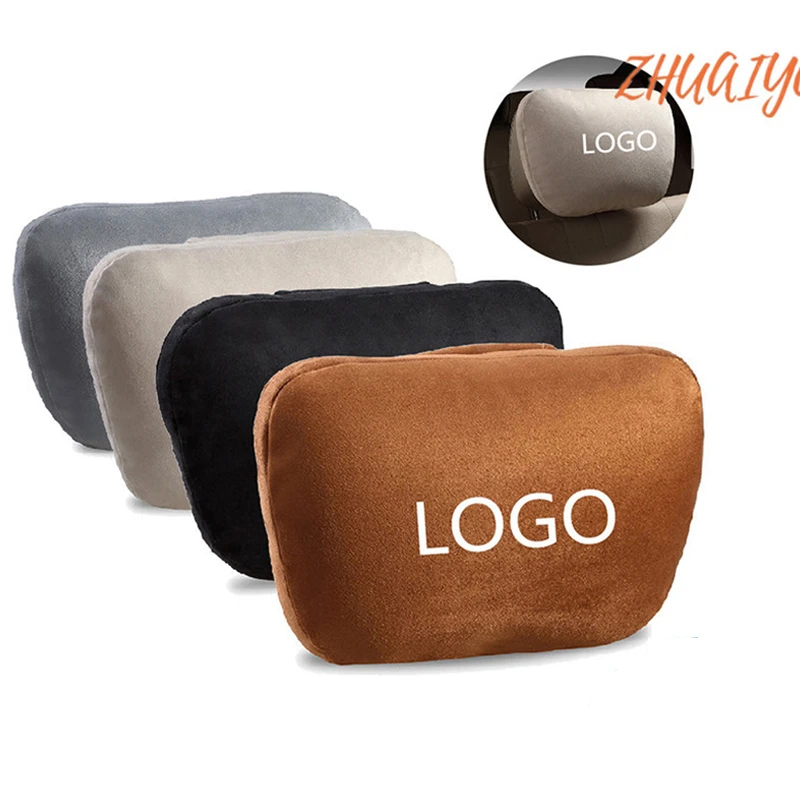 2шт Автомобильный подголовник Maybach дизайн S класс ультра мягкая подушка замша