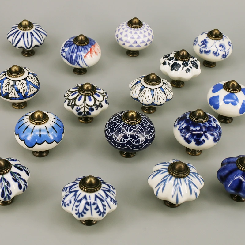 1x ручная печать керамическая мебель для спальни дверная ручка кухонный