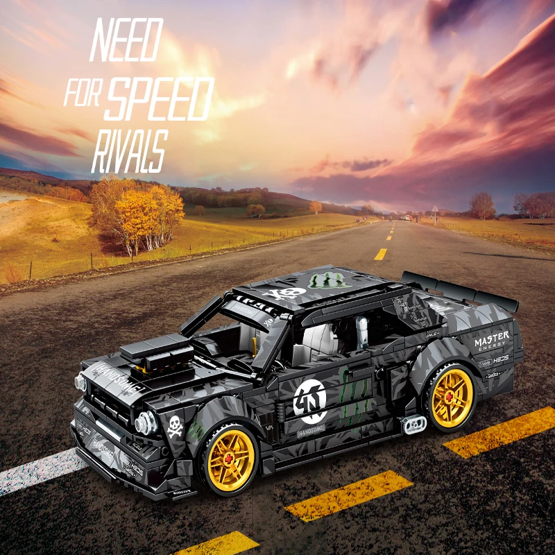 

MOC 828pcs Classic Car City Pull Back Sports Car Building Block Model High-Tech Speed Roadster Kid Toy Assembled DIY Bricks Gift