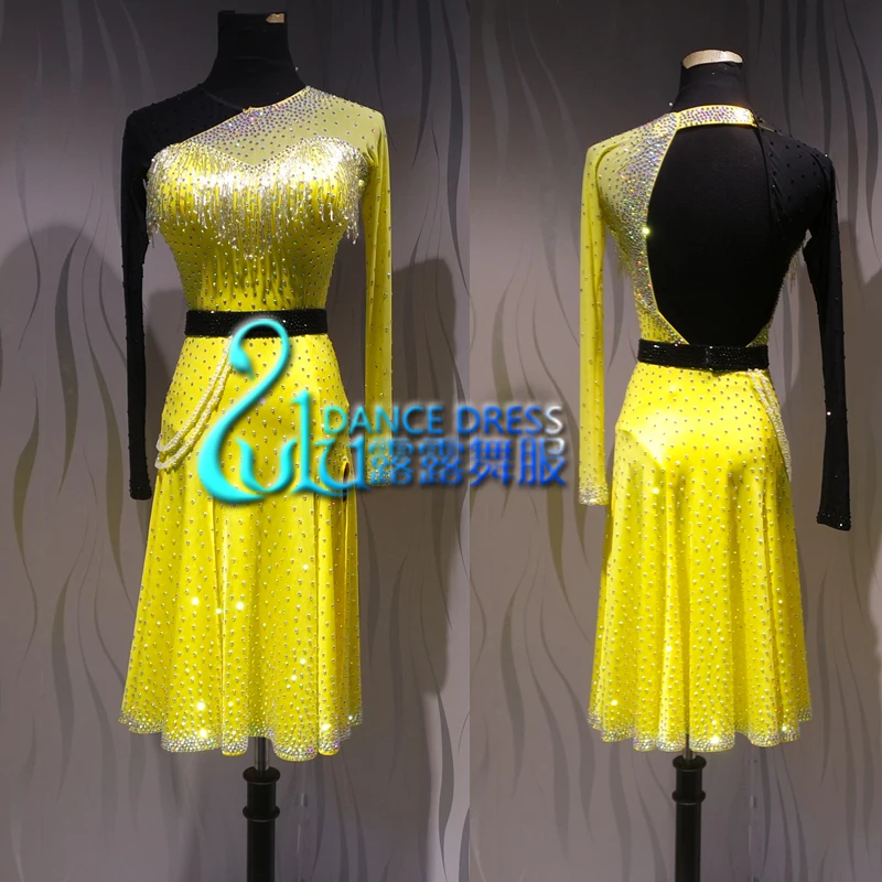 Женское бальное платье для сальсы ритм латинских танцев Румба США 10