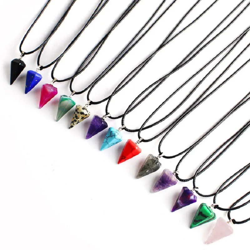 1 шт. натуральный кристалл авантюрин коническая подвеска кварцевый модное