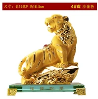 golden tiger decoration and wealth recruitment fengshui imitate rosewood tiger town house shangshan tiger crafts home statues