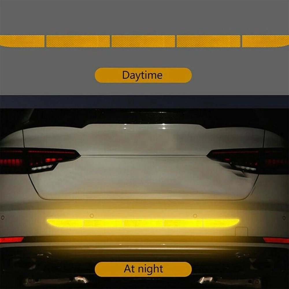 

Car Auto Reflective Warn Strip Tape Bumper Safety Stickers Decal Car Accessories