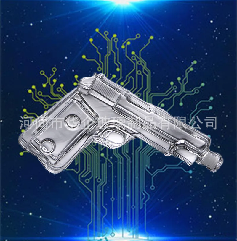 Графин для пистолета стеклянная бутылка вина набор напитков пистолет виски