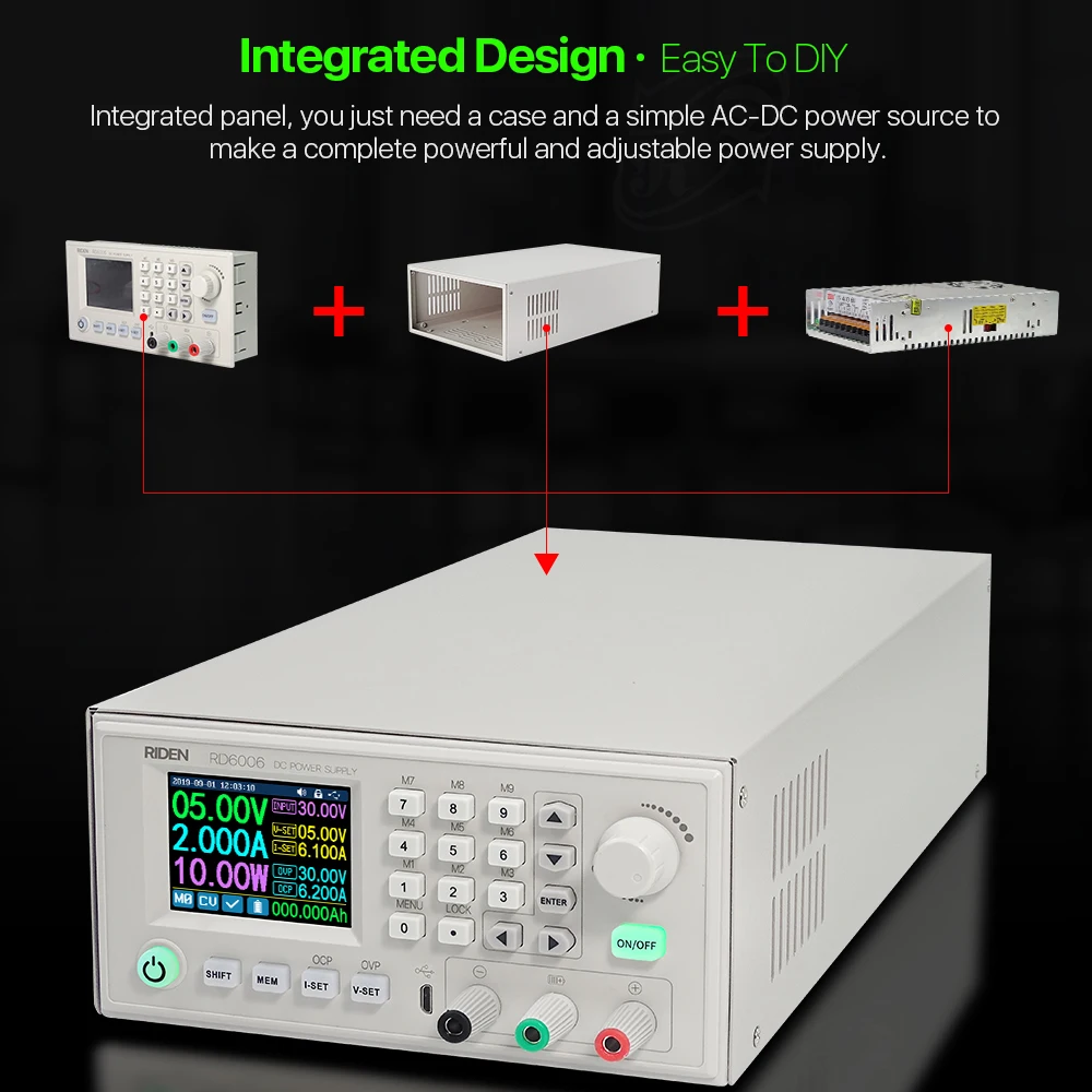 RD6006 RD6006W USB Wi Fi DC Напряжение текущий понижающий Питание конвертер Вольтметр 60V