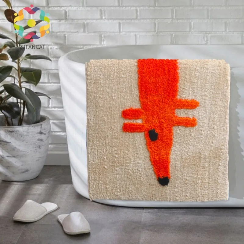 Мультяшный детский коврик для пола Серия животных ванной комнаты дверь спальни