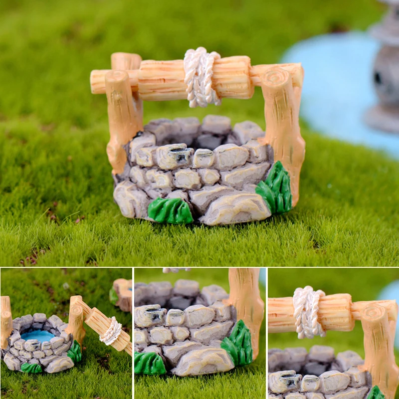 micro fairy garden figurines vintage wood board house miniaturesterrarium doll house decorsucculents diy ornaments accessories free global shipping