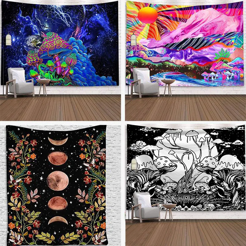 Узор Мандала настенный гобелен Дорожный Коврик для кемпинга Sunrise картина маслом