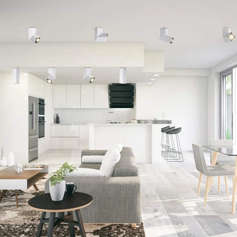 

360 Adjustable Indoor Spotlight Wall Lamp DIY Spotlight 12W Warm White 3000K LED Ceiling Downlight, Wall Lamp