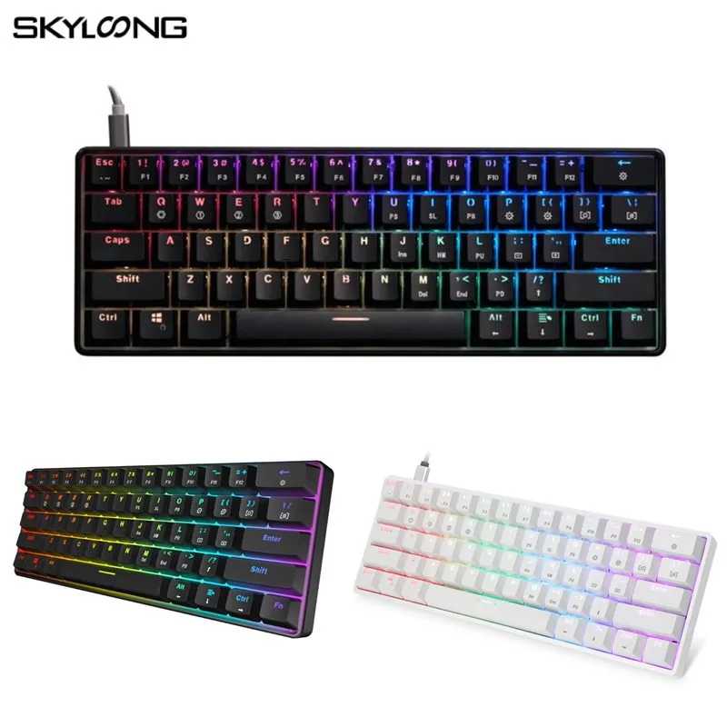 Игровая механическая клавиатура SKYLOONG GK61 USB Проводная игровая с RGB подсветкой для