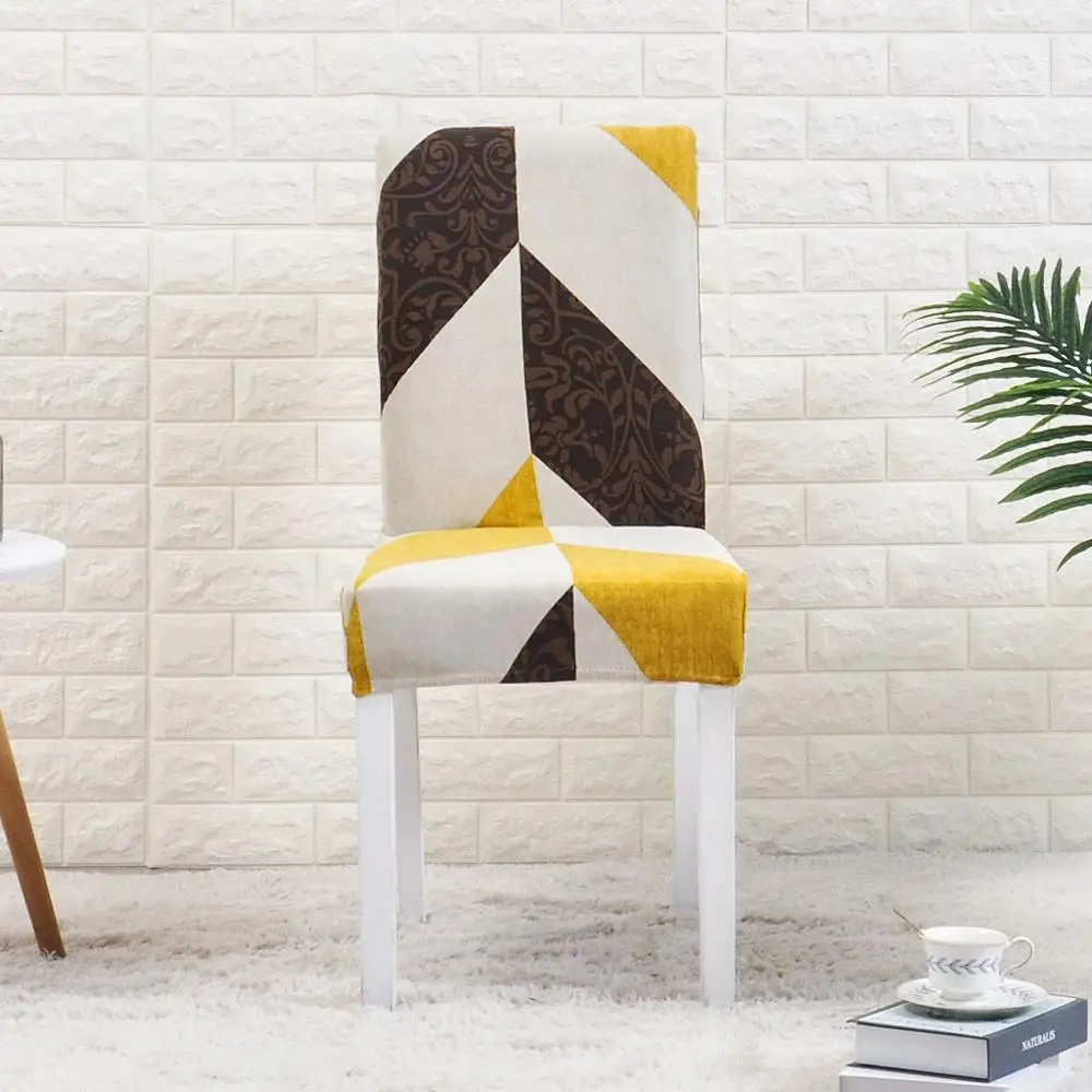 Чехол для стула эластичный геометрический спандекс чехол кресла столовой офиса