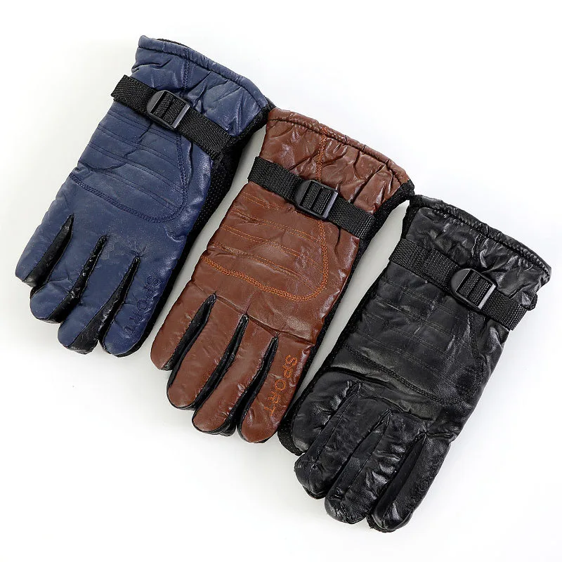Зимние хлопковые перчатки мужские теплые с защитой от холода мотоциклетные