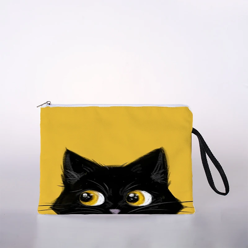 

Half head cat lady cosmetic bag digital printing cosmetic bag travel storage bag cosmetic bag