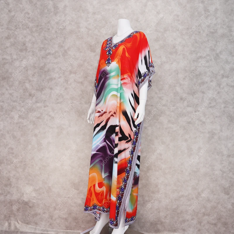 Хлопковое длинное пляжное платье для женщин Пляжное парео купальник накидка