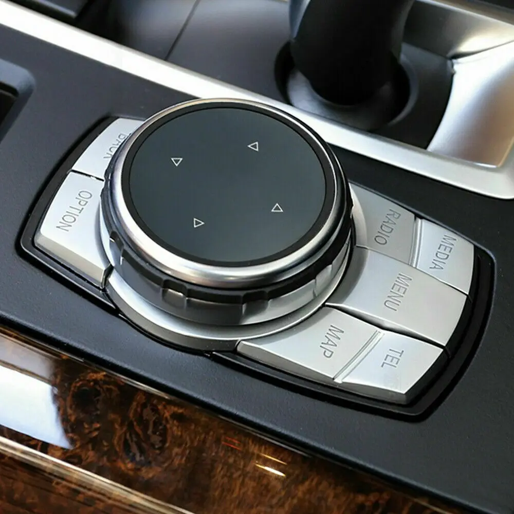 

Хромированная мультимедийная крышка с 7 кнопками декоративная отделка наклейка для BMW 3 4 5 6 X5 X6 серии iDRIVE автозапчасти аксессуары