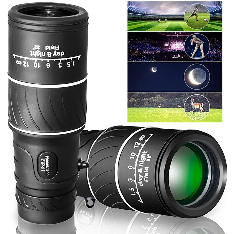 Waterproof 16X52 Monocular Dual Focus Optics Zoom Telescope Adjustable Mini Binoculars for Bird Watching Hunting | Компьютеры и офис