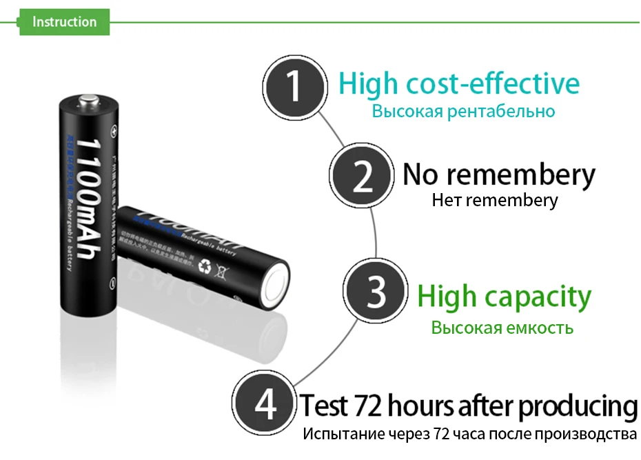 Новые 8шт AA аккумуляторы 3000мАч 1.2В AA+ Ni-MH AAA аккумулятор 1100mAh аккумуляторы 3А AA аккумулятор для игрушек питания