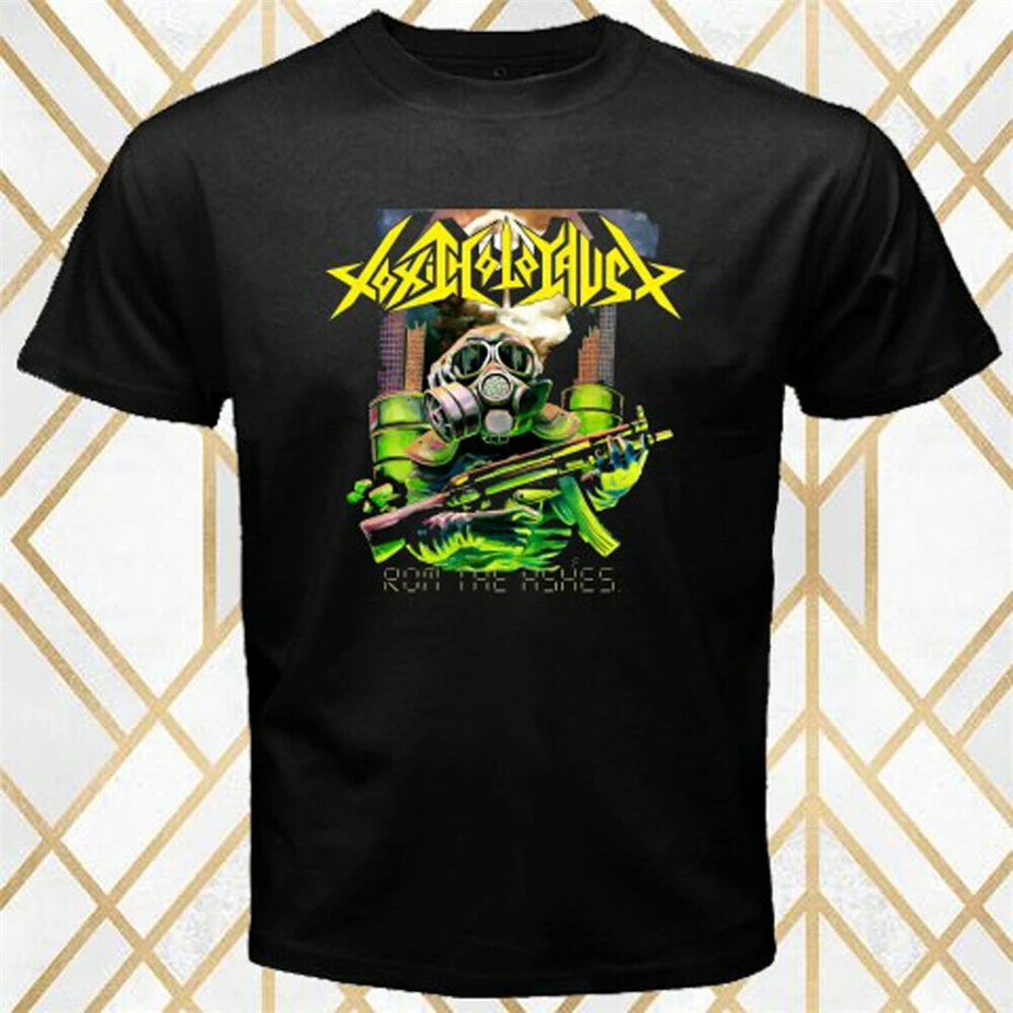 Мужская черная футболка с логотипом Toxic holost Thrash металлическим ремешком Размеры S