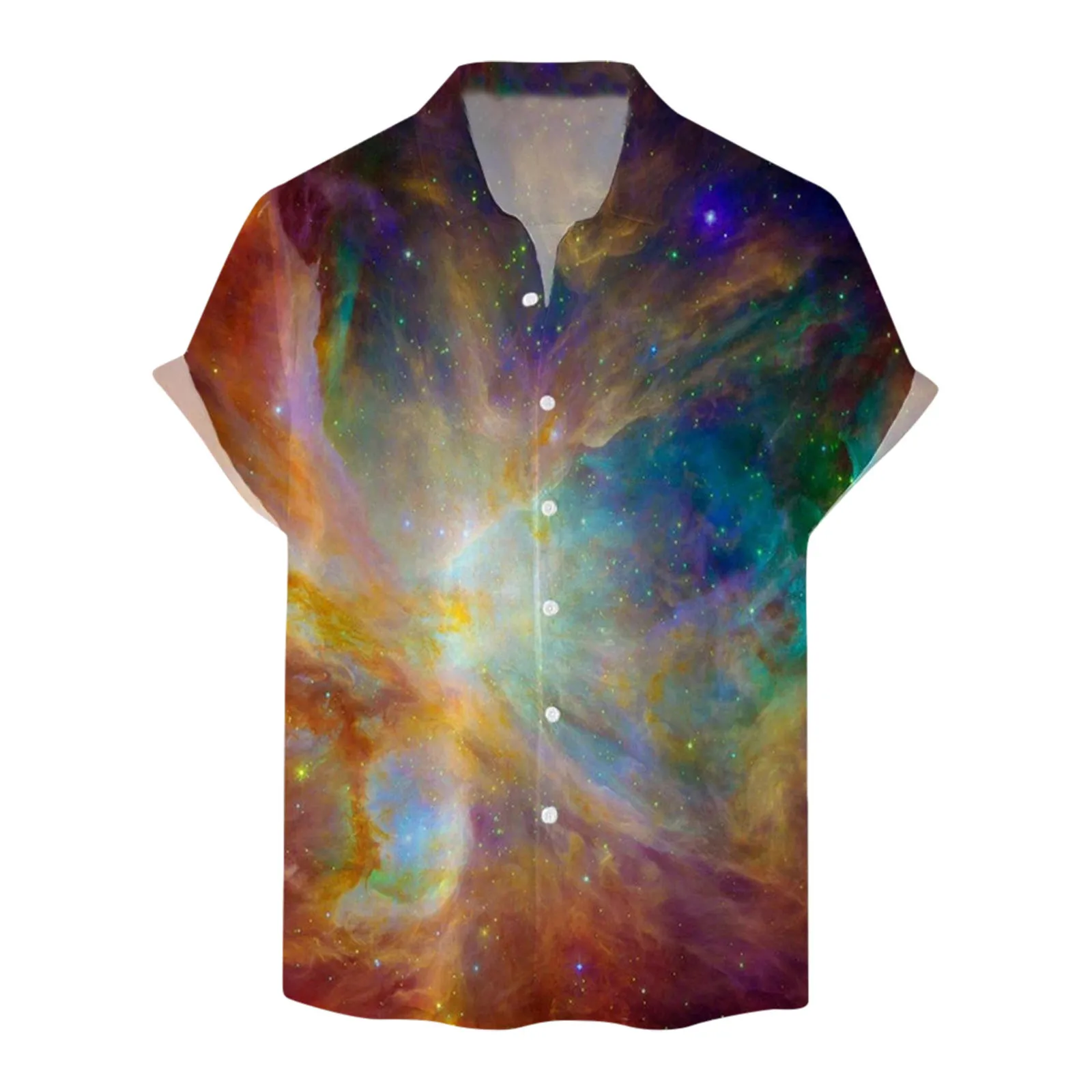 

Men Hawaiian Shirts 2021 Stand-up Collar Printed Ventilated And Cool Short-sleeved Shirt Daily Wearing Plus Size Clothes