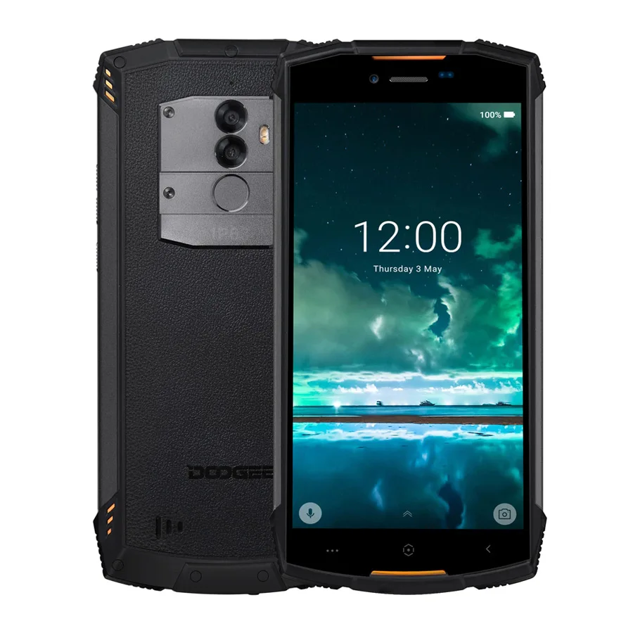 DOOGEE S55 Android 8.0 5.5'' Mobile Phone 4GB RAM 64GB ROM 5500mAh MTK6750T Octa Core Waterproof Fingerprint Dual 13+8 MP OTA |