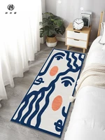 nordic creative carpet white thick rectangle bedside floor mat bedroom small rug living room teppich home decoration ed50dt