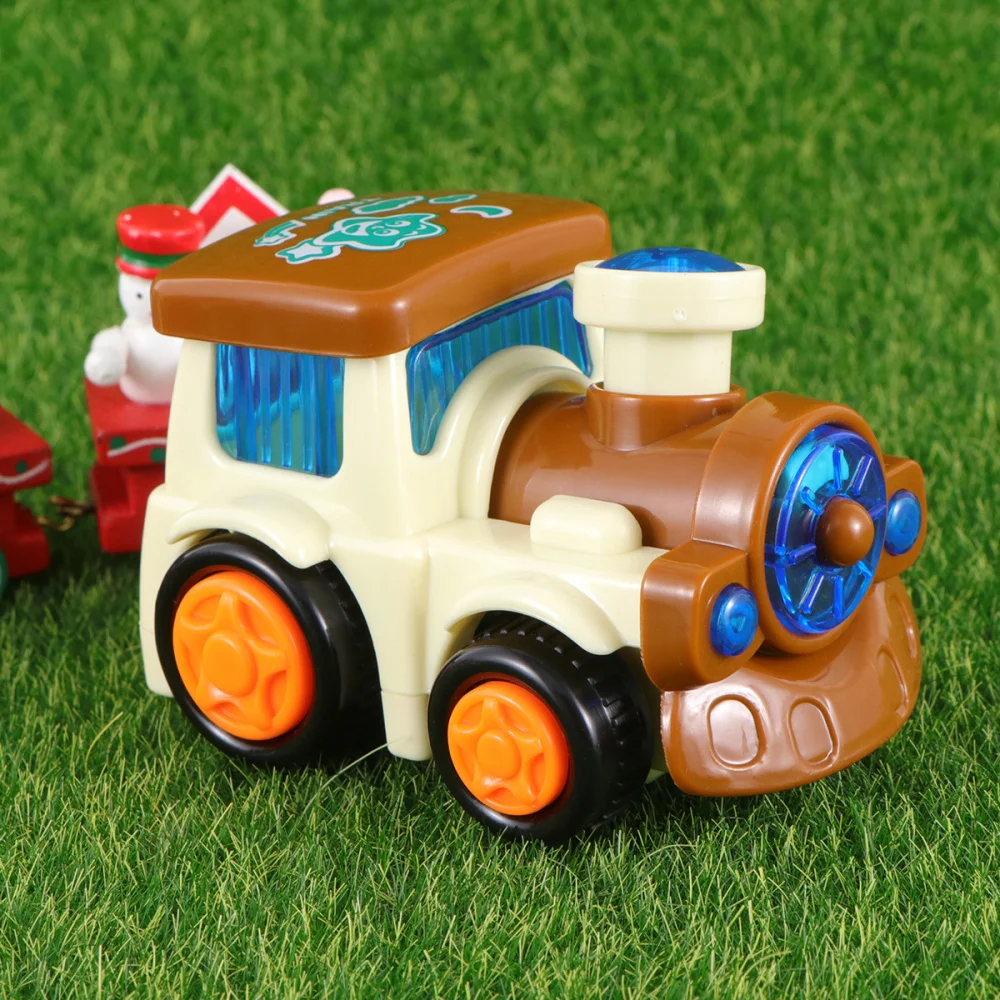 

1pc Cartoon Train Inertia Car Toys Creative Friction Toys Models for Children Kids (Random Color)
