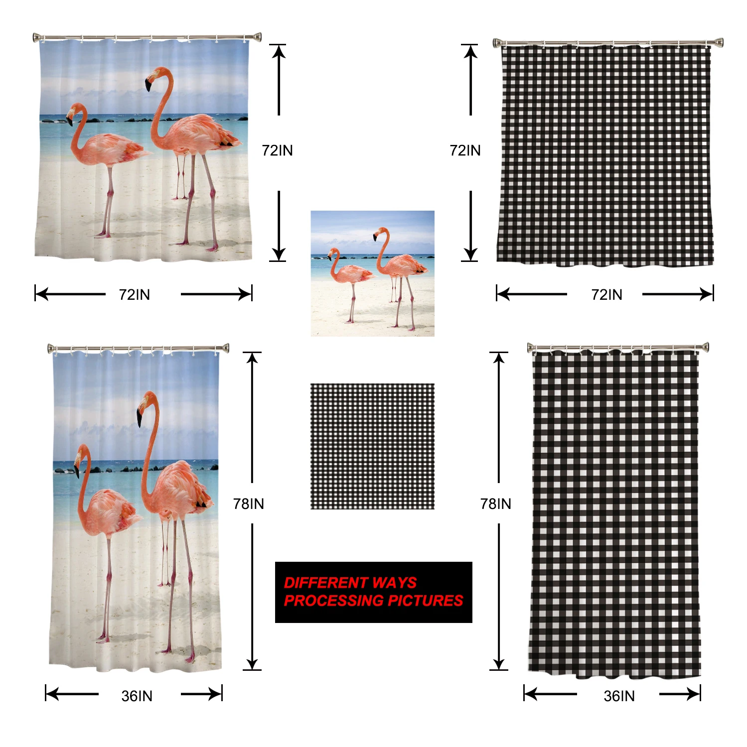 

Rose Red Flowers Retro Street Shower Curtains Bathroom Curtain Waterproof Polyester Frabic Bathroom Curtain with Hooks