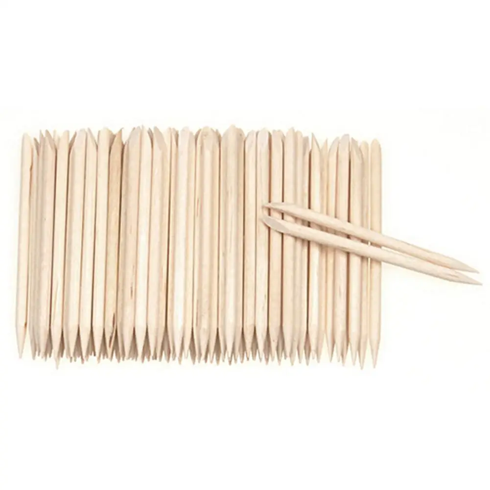 

hot 50Pcs/Pack Pro Wooden Stick Nail Art Remover Manicure Pedicure Cuticle Pusher
