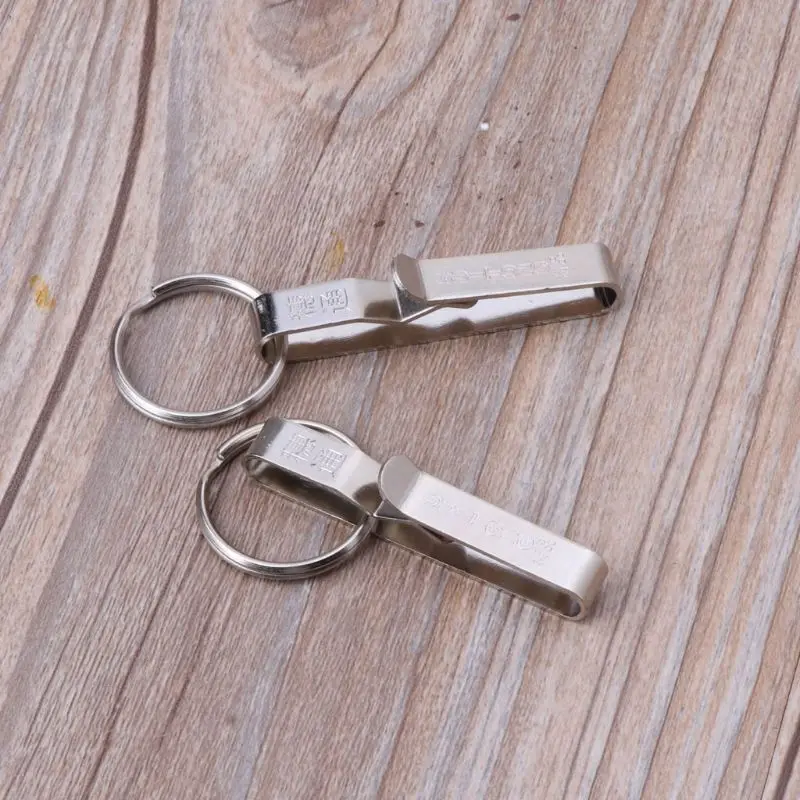 Держатель для ключей из нержавеющей стали аксессуар с разрезом кольцо-Зажим