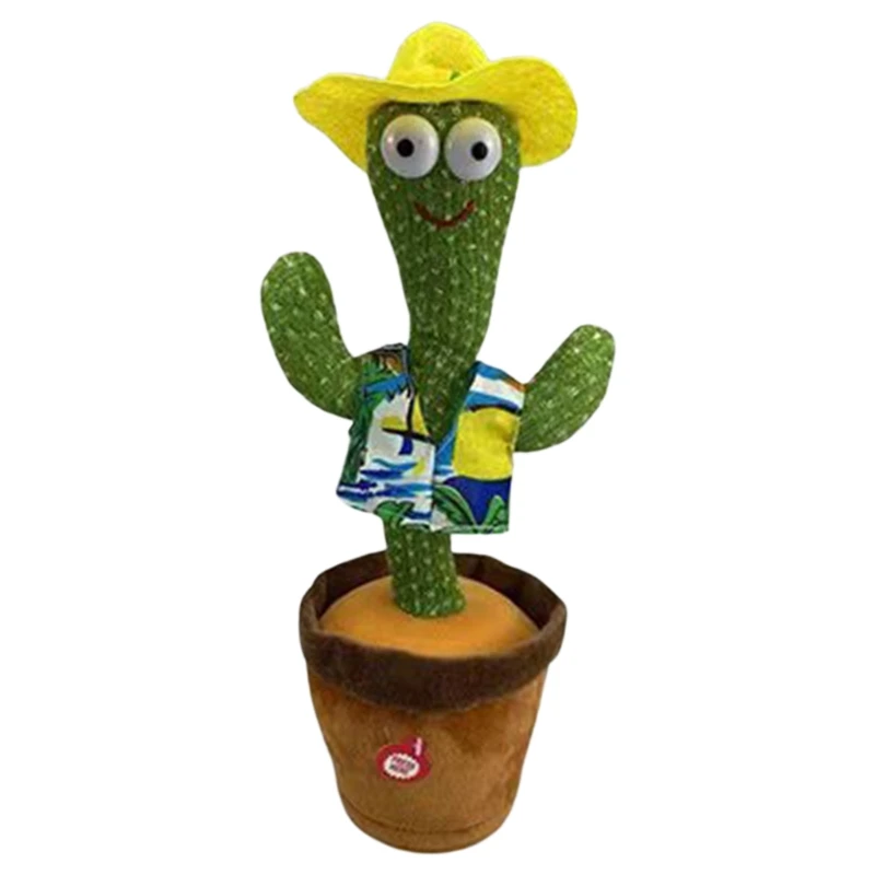 

50LE 1 Pc Electronic Shake Singing Cactus Plant Toy, Funny Dancing Cactus Plush Toys for early Childhood Education