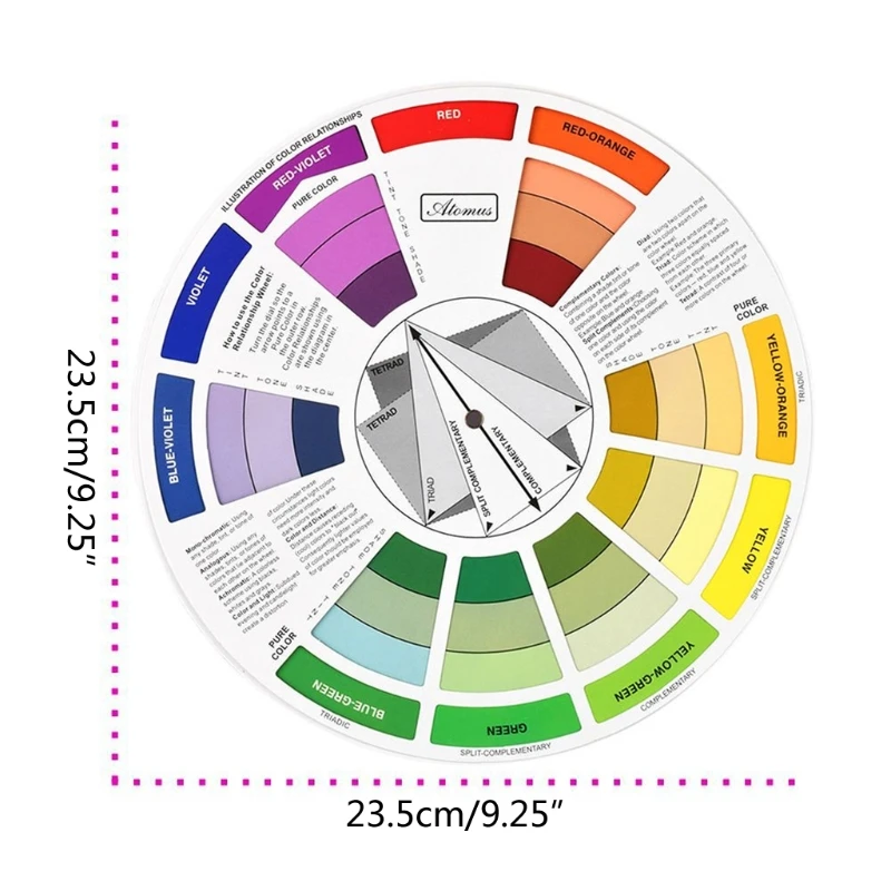 

27RC 3pcs Tattoo Supply Color Wheel Ink Chart Paper Accessories Tattoo Equipment