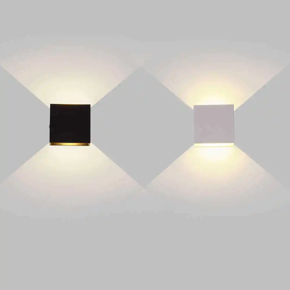 

6W 12W lampada LED Aluminium wall light rail project Square lamp bedside room bedroom decor arts